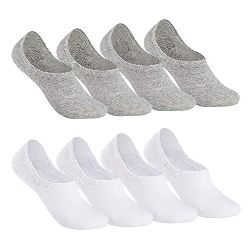 Falechay Chaussettes Basses pour Femmes Hommes 8 Paires Socquettes de Sport en Coton Antiglisse des Décontractées