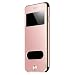Produktbild Premium Oats Apple iPhone 6s Plus, 6 Plus Schutzhülle mit stylischer Aluminium Vorder und Rückseite Sichtfenster Anrufe schnell Annehmen Hülle Hard Cover Flip Back Case Tasche - von OKCS® in Rose Gold