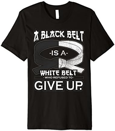 Men's A Black Belt Is A White Belt T Shirt - Taekwondo Karate Small Black