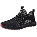 Produktbild Sneaker Turnschuhe für Herren, Frashing Sportschuhe Laufschuhe mit Schnürsenkel für Männer Atmungsaktiv Leichte Turnschuhe Schwarz Rot Klassischer Sportswear Casual Sneakers Schuhe