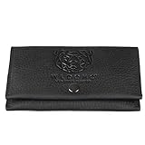 🌲 HABEN SIE ALLES IM GEBRAUCH - mit den Maßen von 15.5cm x 10.5cm, hat die echtleder Tasche mit dem sanften Nubuk Innenfutter die perfekten Maße für Tabak Feinschnitt (z.B. Pueblo) und Tabakverpackungen (30g, 35g, 40g). Das Doppel Blättchenfach und das extra Filterfach runden dieses elegante Prime Produkt stark ab