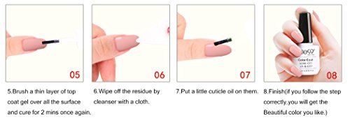 Elite99 UV Nagellack Nail Gel Polish Farbgel Nagelgel Nudefarbe Gelish(7x Stück) - 4