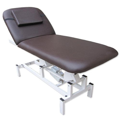 Preisvergleich Produktbild eyepower elektrisch verstellbare Kosmetikliege stationäre 2-Zonen Behandlungsliege 185x72cm Therapieliege Massageliege 250 kg belastbar Braun
