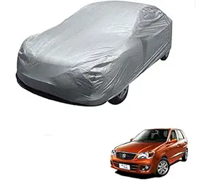 Kozdiko Silver Matty Car Body Cover with Buckle Belt for Maruti Suzuki Alto K10/Maruti Alto 800/Maruti 800