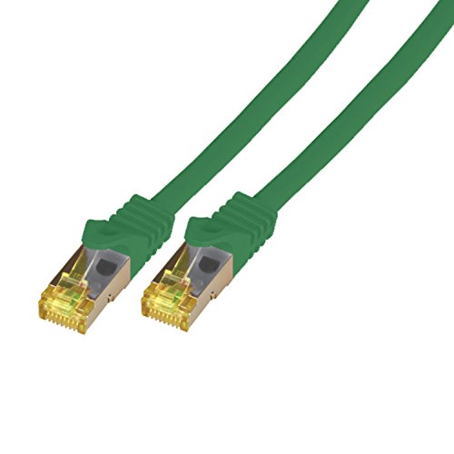 BIGtec 20m Netzwerkkabel Patchkabel CAT.7 Ethernet LAN DSL Patch Kabel Gigabit grün ( 2x RJ-45 Anschluß , doppelt geschirmt ,SFTP ) 20 Meter
