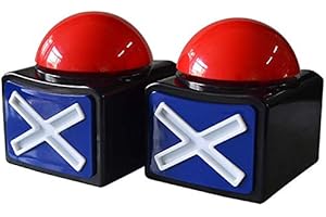 Kopinma Lot de 2 Buzzer pour Jeux de Questions, Buzzer Sonore et Lumineux, Buzzer Game Show Buttons, Quiz Got Talent Buzzer pour Salle de Classe, Spectacle de Talent, Jeux interactifs familiaux