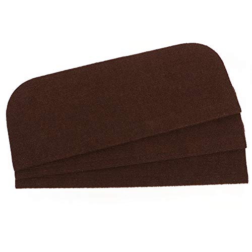 QYOnline Lot de 15 Tapis d'escalier antidérapant adhésif pour marches d'escalier Café, 23 x 45 cm