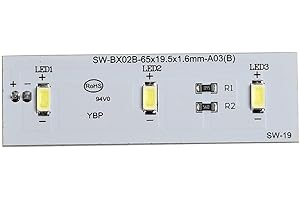 Besttoolifes SW-BX02B Frigorífico LED Tira de luz, Congelador Led Light Asamblea 49031078 Refrigerador Iluminación, para Hoover, Candy, 1/2 piezas (1 unidad)