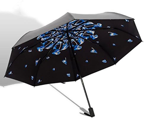 TYSlpl,Creative, ultra-light, sunny umbrella, three folding, outdoor, sun umbrella, sunscreen, vinyl, UV, parasol,Hit cloth,110cm*57cm