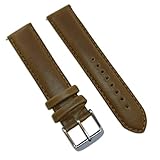 Juwelieren Tools 20 mm Echtes Tan fettige Kalb Leder Uhrenarmband Gepolstert SS Schnalle