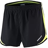 Lixada Men's 2 in 1 Running Shorts Quick Dry Marathon Training Fitness Running Cycling Sports Shorts Trunks