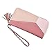 Produktbild SuperSU Damen Kreditkarten und Dokumenten Mode Quaste Patchwork Portemonnaie für Frauen mit Reißverschluss Lange Brieftasche Geldbörse Kartenhalter Handtasche (Rosa)