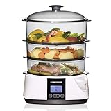 Rommelsbacher DGS 855 - Dampfgarer, 825 W, weiß / schwarz Rommelsbacher DGS 855 - Dampfgarer, 825 W, weiß / schwarz