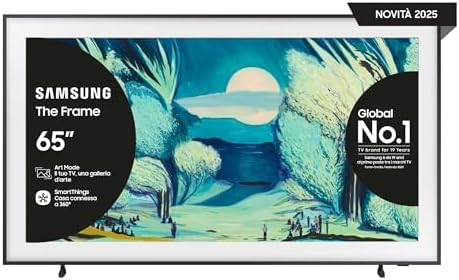 Samsung Smart TV 65'' QE65LS03FAUXZT QLED 4K, NQ4 AI Gen2 Processor, 4K AI Upscaling, Art Mode, Matte Display, Dolby Atmos & OTS Lite, Modern Frame Design, 2025
