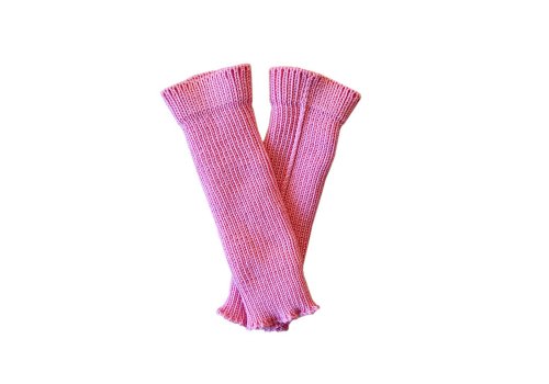 100% Merino Wool LEG Warmers Baby Newborn Unisex Knit Knitted Sling (L, Pink)