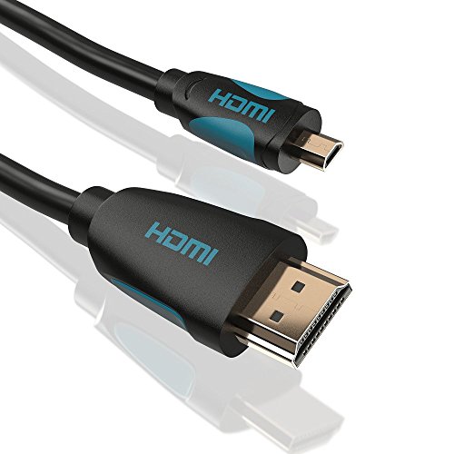 2m | micro HDMI-Kabel | 4K Ultra HD 2160p / Full HD 1080p | 3D / ARC / CEC | Ethernet | TV | PC/ Notebook | von JAMEGA - 2