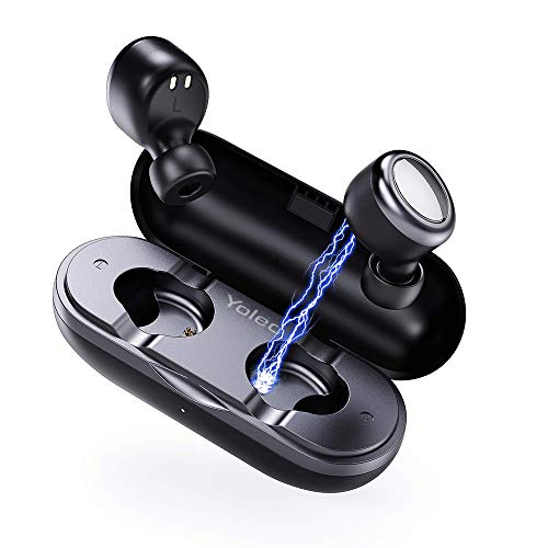 Yoleo Écouteurs Sans Fil Bluetooth 5.0 X187 Sport Basses Profondes HiFi 3D Son Stéréo Microphone Oreillette iPhone Samsung Tablette PC Réglage Volume Avec Chargement Portable Coque