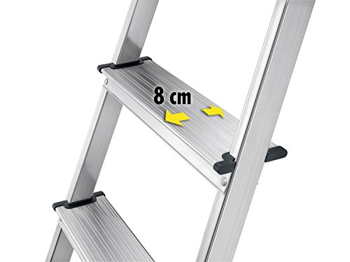 Hailo 8160-407 L60 Alu-Haushaltsleiter mit EasyClix und Schale (3-8 Stufen) - 4
