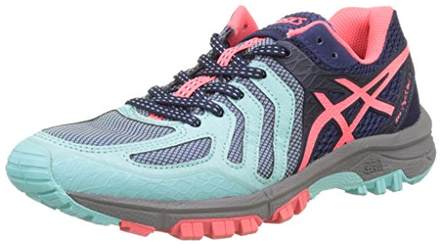 Asics Gel-FujiAttack 5, Zapatillas de Trail Running para Mujer, (Aqua Splash/Diva Pink/Indigo Blue), 37 EU