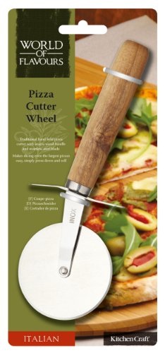Kitchen Craft World of Flavours Italienischer Pizza-Roller mit Holzgriff, 6,5 cm - 2