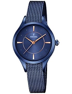 Festina Damen-Armbanduhr Analog Quarz Edelstahl F16961/2