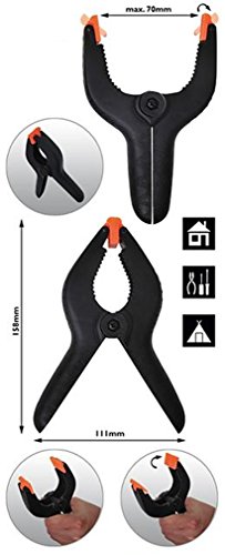 iapyx 6 Stück Klemmzwingen Leimzwingen 6″ 158mm Leimklemme Federzwinge (groß) - 6