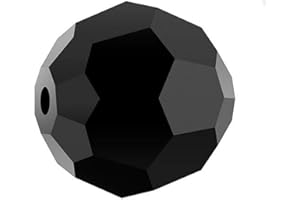 Adabele SS2R-1023 Glasperlen, österreichisch, rund, facettiert, 10 mm, Schwarz, kompatibel mit 5000 Swarovski-Kristallen, 5000 Stück