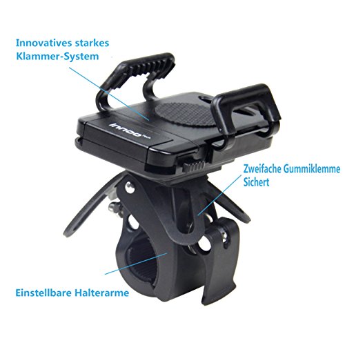 InnooTech Fahrrad Handyhalterung Handyhalter Fahrrad Verstellbar Motorrad Halter für Smartphone, iPhone 7 Plus / 7 / 6 / 5s / 5 / 4, Samsung Galaxy S5/S4/S3, GPS usw. - 8