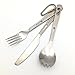 Produktbild Outdoor Camping Ultralight 3PCS Titanium Cutlery Knife Spork Titanium Fork Only 43.3g