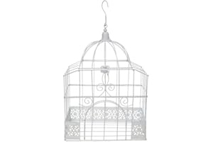 SANTEX MARIAGE SANTEX 5314-1, Tirelire cage rectangulaire blanche