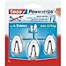 Produktbild tesa 6 x Powerstrips Haken Small Oval chrom VE=3 Stück