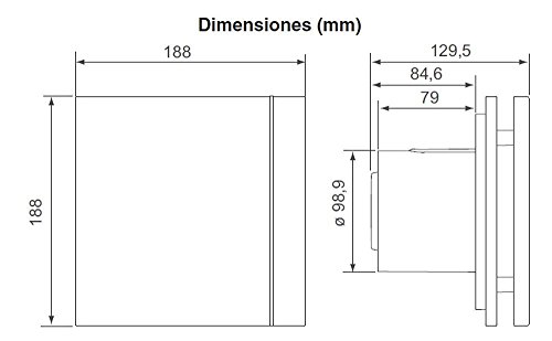 Soler & Palau; SILENT DESIGN-100 CZ; Extractor diseño ultrasilencioso, diam 100mm.