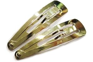 CREATIVE CORNER Set di 6 mollette per capelli clic clac dorate, 5 cm