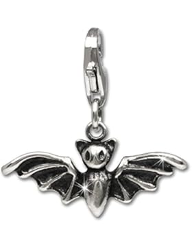 SilberDream Charm Fledermaus 925 Sterling Silber Charms Anhänger für Armband Kette Ohrring FC684