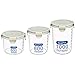 Produktbild Dee Plus Food Versiegelt Lagertank 3 Stück Set Vorratsbehälter Getreide versiegelt Topf Kunststoff Box Durable Transparent Trocken halten frisch, Praktische Küche Aufbewahrungsbox, Geschenkbeutel