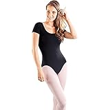 92% Baumwolle; 8% Elasthan So Danca Body 10 Ballett Gymnastik Turnen Tanzen Trikots Kurzarm schwarz L