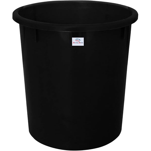 Safco 9921BL Contenitore Rifiuti In Acciaio 53 Litri, Apertura Superiore, Nero, Con Coperchio Rimovibile E Fodera Inclusa - 5