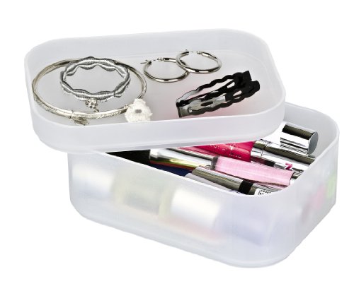 WENKO 20999100 Organizer Ice Cube S Weiß - stapelbar, Kunststoff - Polypropylen, 15.5 x 7 x 11.5 cm, Weiß
