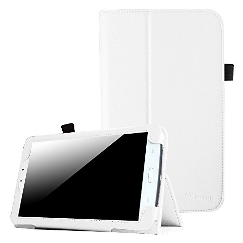 Fintie Samsung Galaxy Tab 3 7.0 (7 Zoll) SM-T210 SM-T211 Hülle Case - Slim Fit Folio Bookstyle Kunstleder Schutzhülle Cover Tasche mit Ständerfunktion und Stylus-Halterung, Weiß
