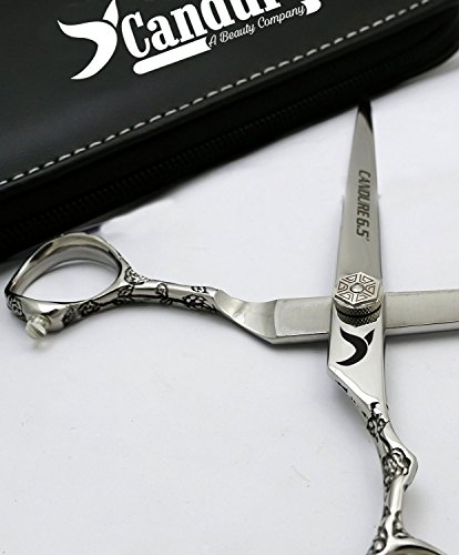 CANDURE® Professionell Haarschneideschere 6.5″ Zoll Haarschere Haarschneideschere Friseur Schere Profi Friseurschere – Friseurscheren – Friseurschere Effilierschere Haarschere + Etuis - 5