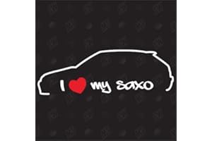 speedwerk-motorwear I Love My Saxo – Stickers pour Citroën – Années de construction 96-03