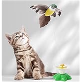 Mucit Home Kuş/Kelebek Başlıklı Dikkat &Ccedil;ekici Hareketli D&ouml;nen Pilli Kedi Oyuncağı