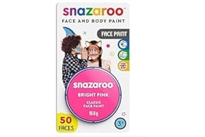 Snazaroo - Peinture Pour Visage et le Corps, Maquillage Pour Visage et Déguisement, Pour Enfants et Adults,Fard Blister 18 ML, Couleur Rose Vif