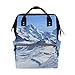 Produktbild Schöne Winter Schnee Berg Große Kapazität Windel Taschen Mummy Rucksack Multi Funktionen Windel Pflege Tasche Tote Handtasche Für Kinder Baby Care Travel Täglichen Frauen