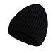 Produktbild huichang Beanie Mütze für Winter, Strickmütze, Seemannsmütze, Herrenmütze, Wollmütze Herren & Damen (Schwarz)