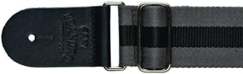 San Leandro Strap CC-115 Classic Guitar Strap, Gray/Black
