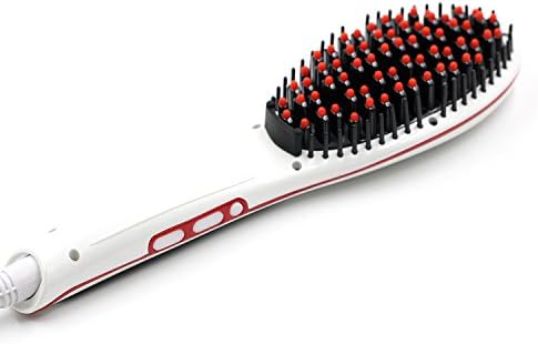 Chornic Hair Straightener Brush Instant Magic Silky Straight Hair Styling Anion Hair Care Anti Scald Zero Damage white
