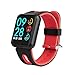 Produktbild Wasserdichtes Intelligentes Armband Pulsmessgerät Für Die Herzfrequenzmessung Multifunktions-Fitness-Tracker Bluetooth-Armband Rot
