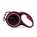 Produktbild Jinxuny 3 / 5m einziehbares Bleiband automatisch einziehbares Haustier Zugseil Hundeleine zu Fuß ausziehbare Bleikette Hunde liefert reflektierende Starke Dicke Nylongurte (Color : Rose Red)