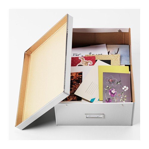 IKEA SMARASSEL Box mit Deckel in weiß; (27x35x15) - 2